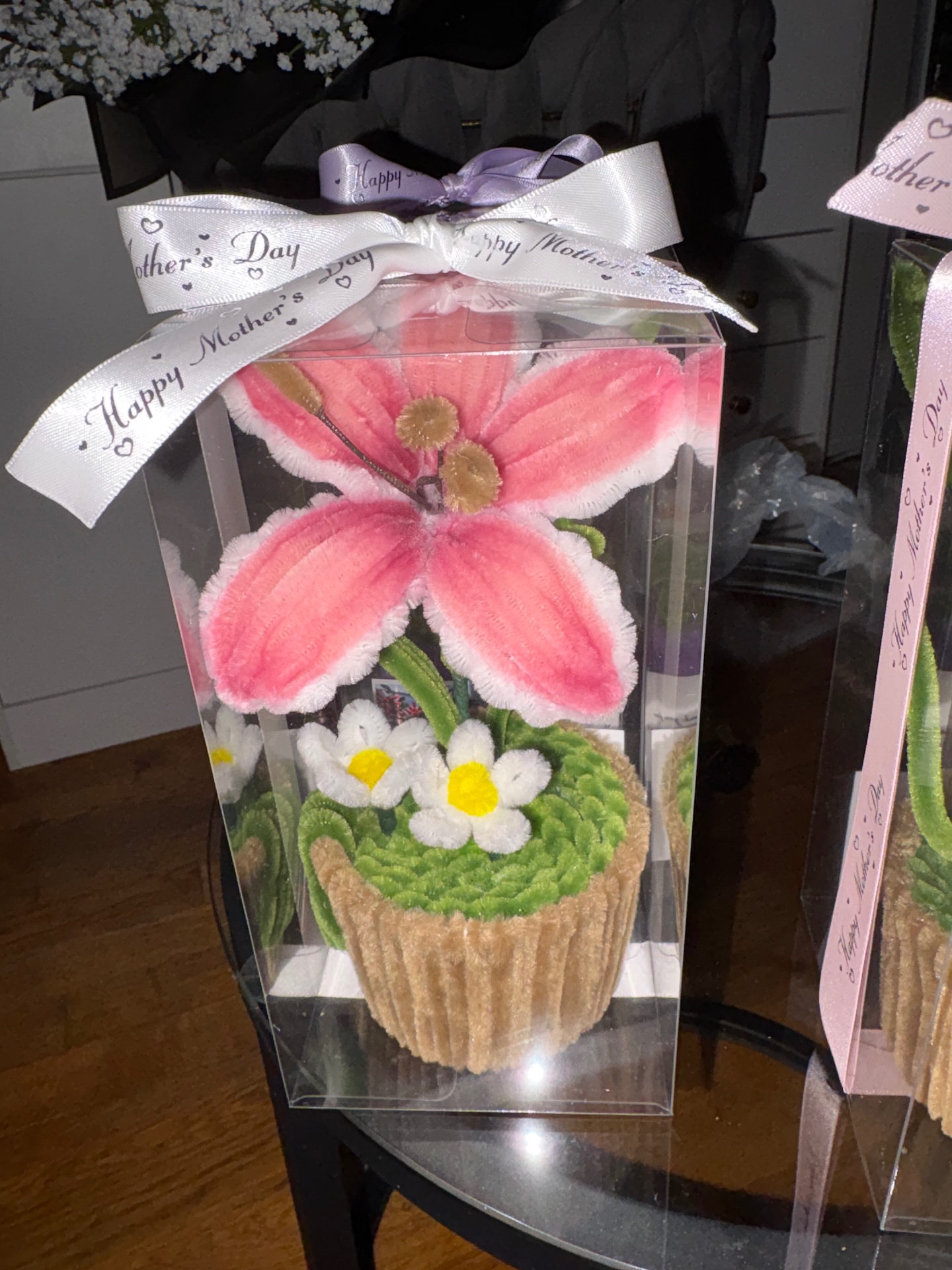 Handmade pipe cleaner flower arrangement