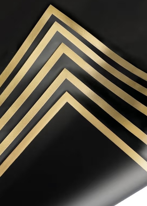 Black w/ gold lining