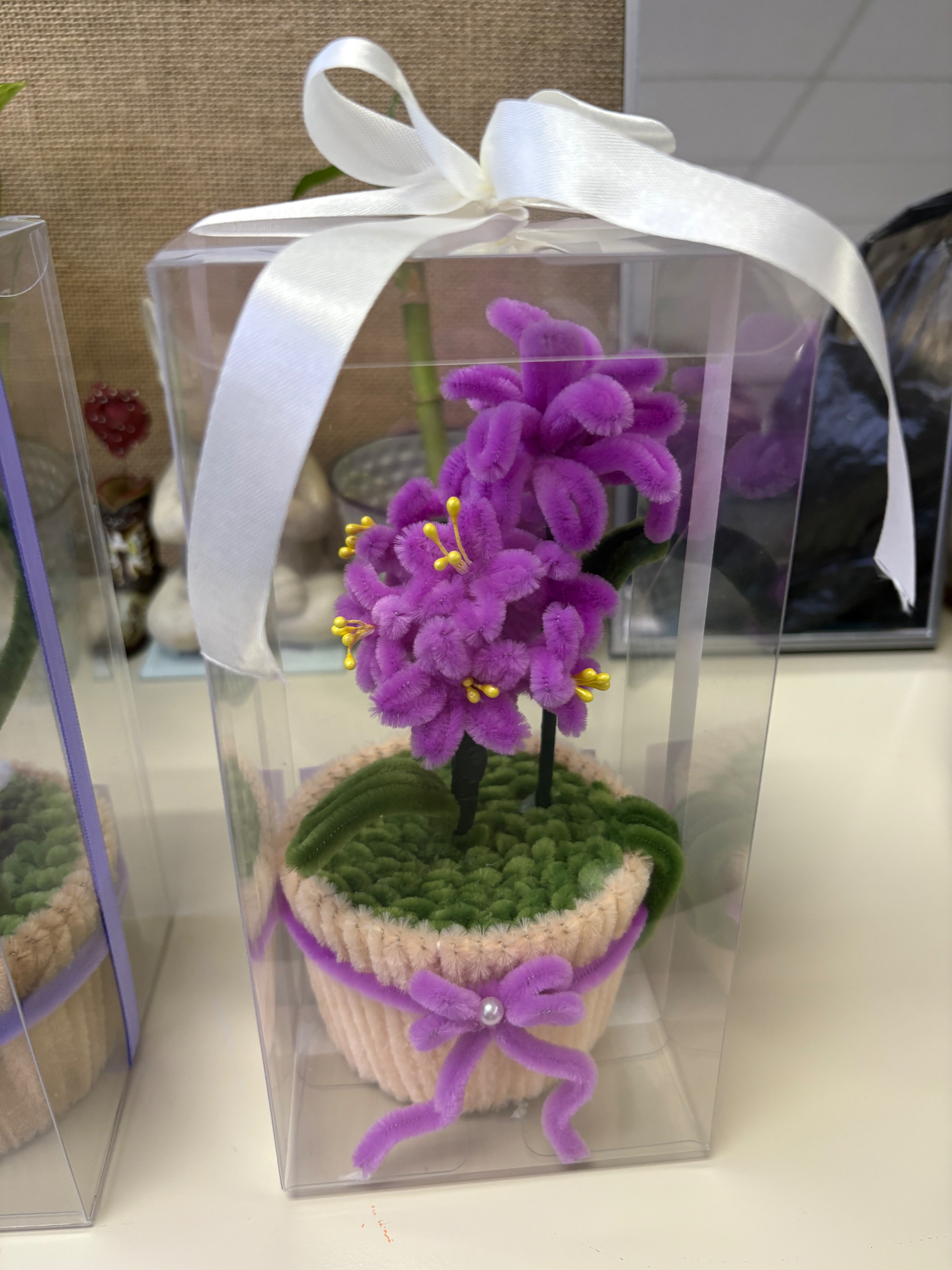 Handmade pipe cleaner flower arrangement